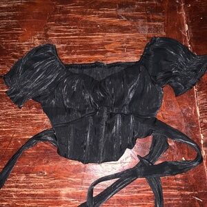 Black corset crop top for summer and teen/women